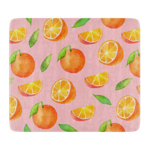 Planche À Découper Motif d'oranges d'aquarelle
