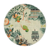 Planche À Découper Motif d'oranges Ethereales avec temples Zen (Devant)