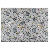 Planche À Découper Motif d'outils de cuisine (Devant)