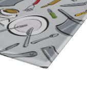 Planche À Découper Motif d'outils de cuisine (Coin)