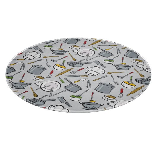 Planche À Découper Motif d'outils de cuisine (Coin)