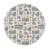 Planche À Découper Motif du Doodle de Pays-Bas (Devant)