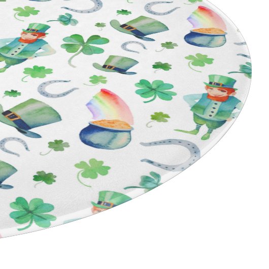 Planche À Découper Motif du jour de St Patrick d'aquarelle (Coin)