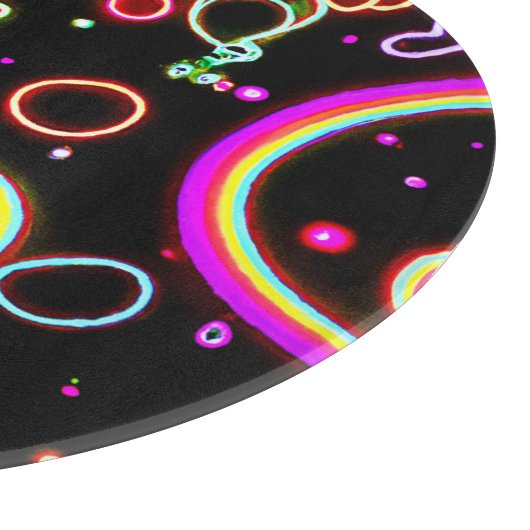 Planche À Découper Motif dynamique Neon Glow (Coin)