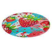 Planche À Découper Motif Éclaboussure de Fraise (Coin)