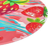 Planche À Découper Motif Éclaboussure de Fraise (Coin)