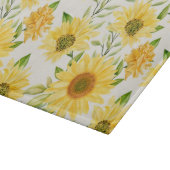 Planche À Découper Motif élégant de tournesols jaunes (Coin)
