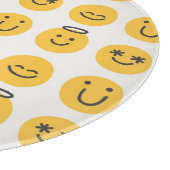 Planche À Découper Motif Emoji Joyeux tiré à la main (Coin)