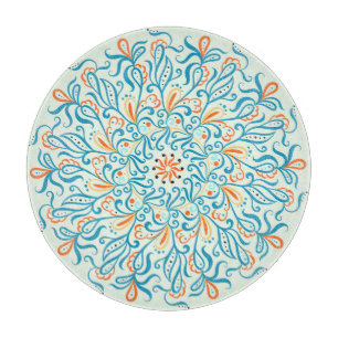 Planche À Découper Motif en carreaux céramiques Abstraits