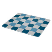 Planche À Découper Motif en damier blanc et bleu (Coin)