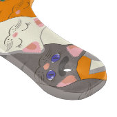 Planche À Découper Motif en diagonale du chat noir blanc gingembre (Coin)