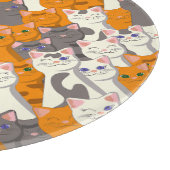 Planche À Découper Motif en diagonale du chat noir blanc gingembre (Coin)