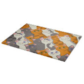 Planche À Découper Motif en diagonale du chat noir blanc gingembre (Coin)