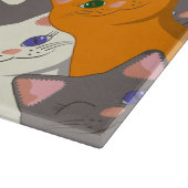 Planche À Découper Motif en diagonale du chat noir blanc gingembre (Coin)