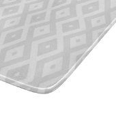 Planche À Découper Motif en diamant gris clair et blanc (Coin)