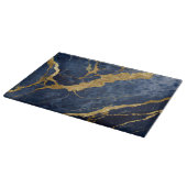 Planche À Découper Motif en marbre bleu avec or (Coin)