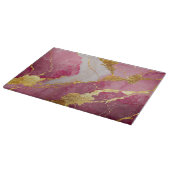 Planche À Découper Motif en marbre rose avec or (Coin)