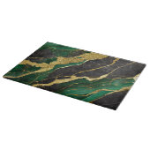 Planche À Découper Motif en marbre vert avec or (Coin)