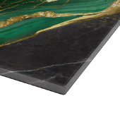 Planche À Découper Motif en marbre vert avec or (Coin)