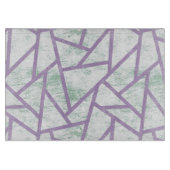 Planche À Découper Motif en mosaïque vert clair et lavande (Devant)