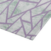 Planche À Découper Motif en mosaïque vert clair et lavande (Coin)