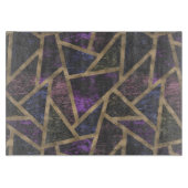Planche À Découper Motif en mosaïque violet et or (Devant)