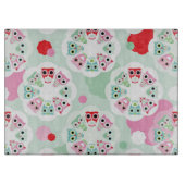 Planche À Découper motif en pastel d'arrière - plan de hibou de fleur (Devant)