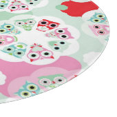 Planche À Découper motif en pastel d'arrière - plan de hibou de fleur (Coin)