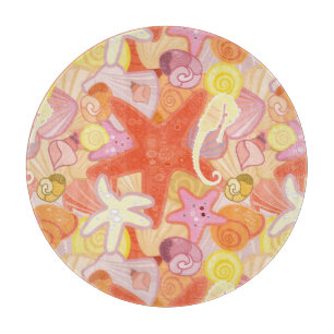 Planche À Découper Motif en pastel de créature de mer