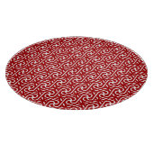 Planche À Découper Motif en tuiles égyptiennes, rouge foncé et blanc (Coin)