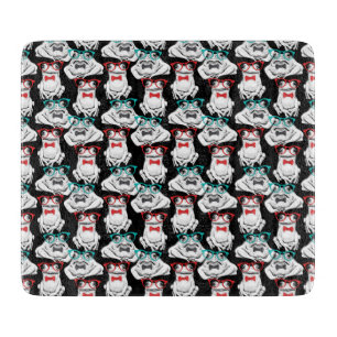 Planche À Découper Motif en verre de grenouille
