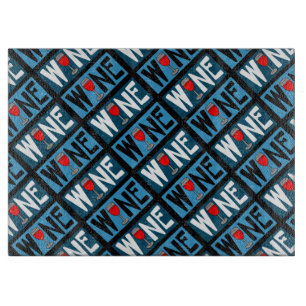 Planche À Découper Motif en verre de vin rouge