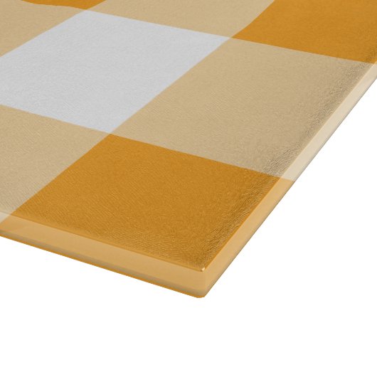 Planche À Découper Motif En vichy jaune (Coin)