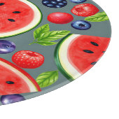 Planche À Découper Motif Été Pastèque Baie (Coin)