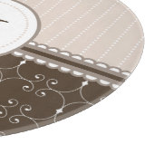 Planche À Découper Motif fait sur commande de monogramme de brun (Coin)