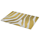 Planche À Découper Motif Faux Gold Zebra Print Stripes (Coin)