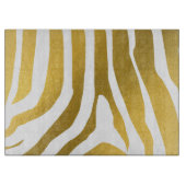Planche À Découper Motif Faux Gold Zebra Print Stripes (Devant)
