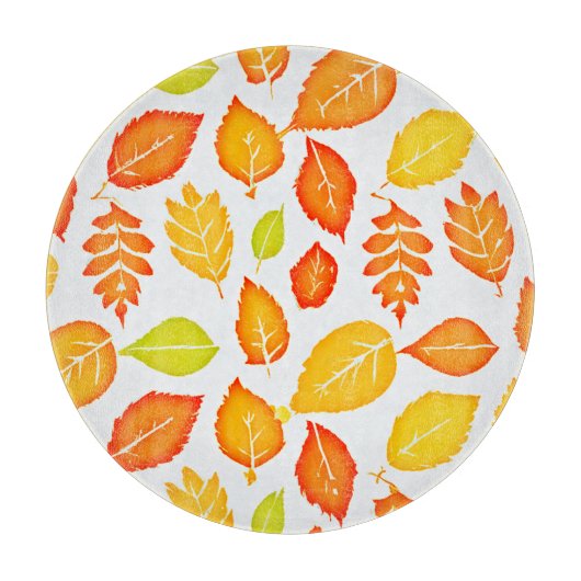 Planche À Découper Motif Feuille coloré (Devant)