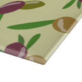 Planche À Découper Motif Feuille d'olive et d'olive rustique (Coin)