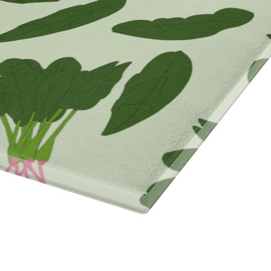 Planche À Découper Motif Feuille Green Spinach (Coin)