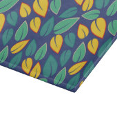Planche À Découper Motif Feuille vert et jaune en chute (Coin)