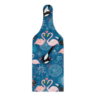 Planche À Découper Motif flamants roses fleurs mignonnes