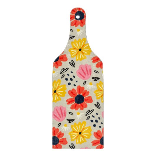 Planche À Découper Motif Fleur de Printemps (Devant)