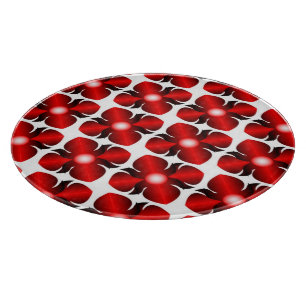 PLANCHE À DÉCOUPER MOTIF FLEUR ROUGE