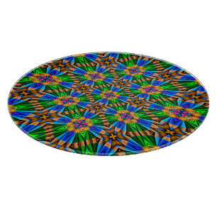 Planche À Découper Motif Fleurs Abstraites uniques