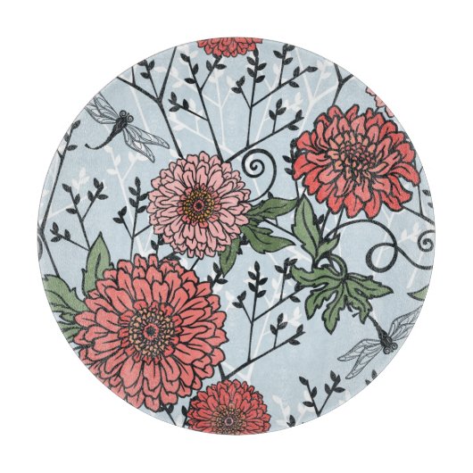 Planche À Découper Motif floral 3 (Devant)