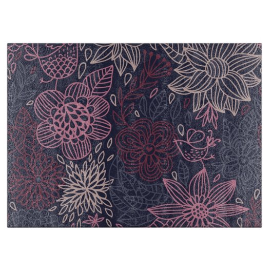 Planche À Découper Motif floral 4 2 (Devant)