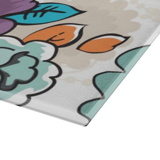 Planche À Découper Motif floral 5 d'élégance abstraite (Coin)