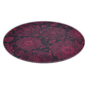 Planche À Découper Motif floral 8