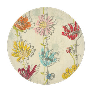 Planche À Découper Motif floral à main